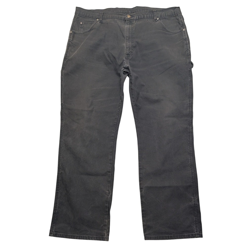 Dickies Carpenter Pants Mens 43x31.5 Black Duck Canvas Relaxed Fit Workwear
